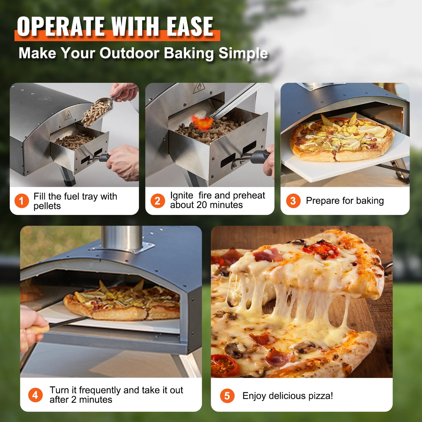 12" Portable Wood Fired Pizza Oven