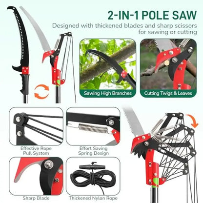 Extendable 26ft Pole Pruner with Saw