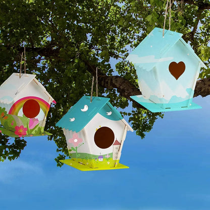 3 Pack DIY Wooden Bird House Kits