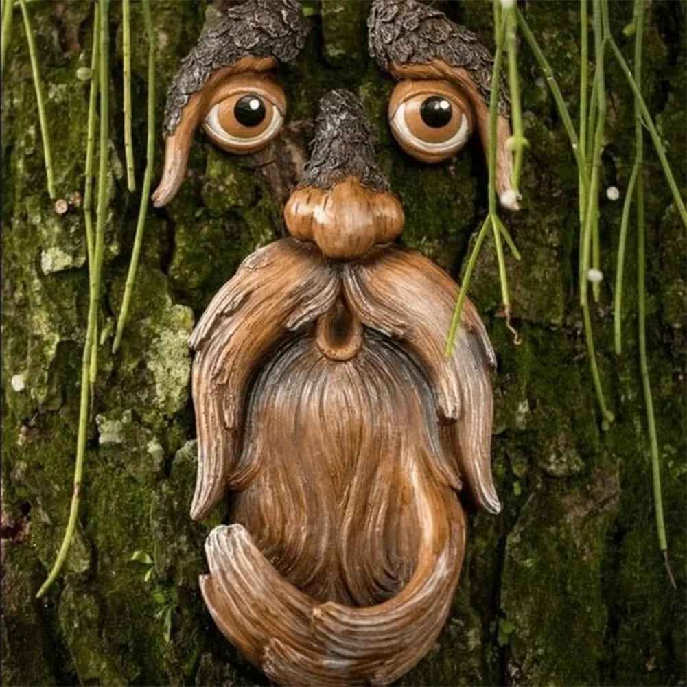 Resin Tree Face Bird Feeder