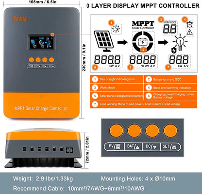 Solar Charge Controller 60A 12V/24V/36V/48V