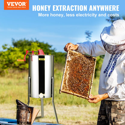 Stainless Steel Manual Honey Extractor