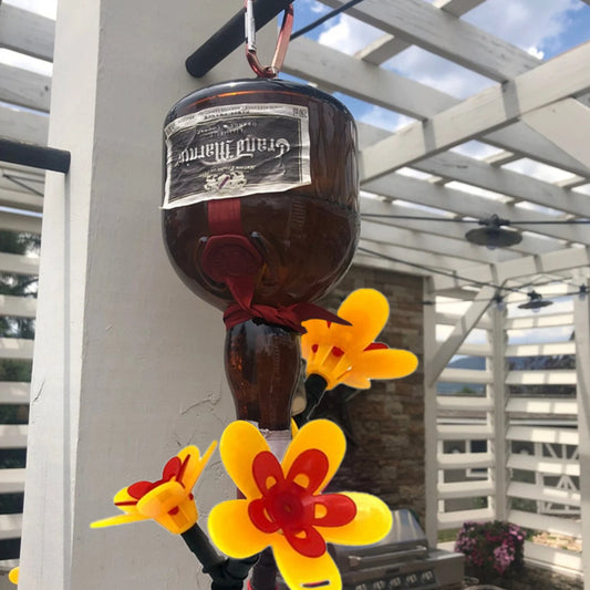 Reused Bottle Hummingbird Feeder