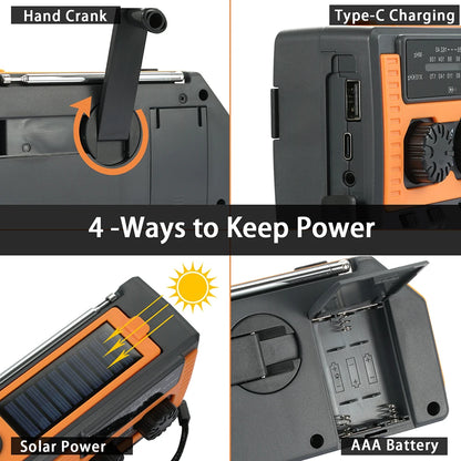 Hand Crank Emergency Solar Power Radio