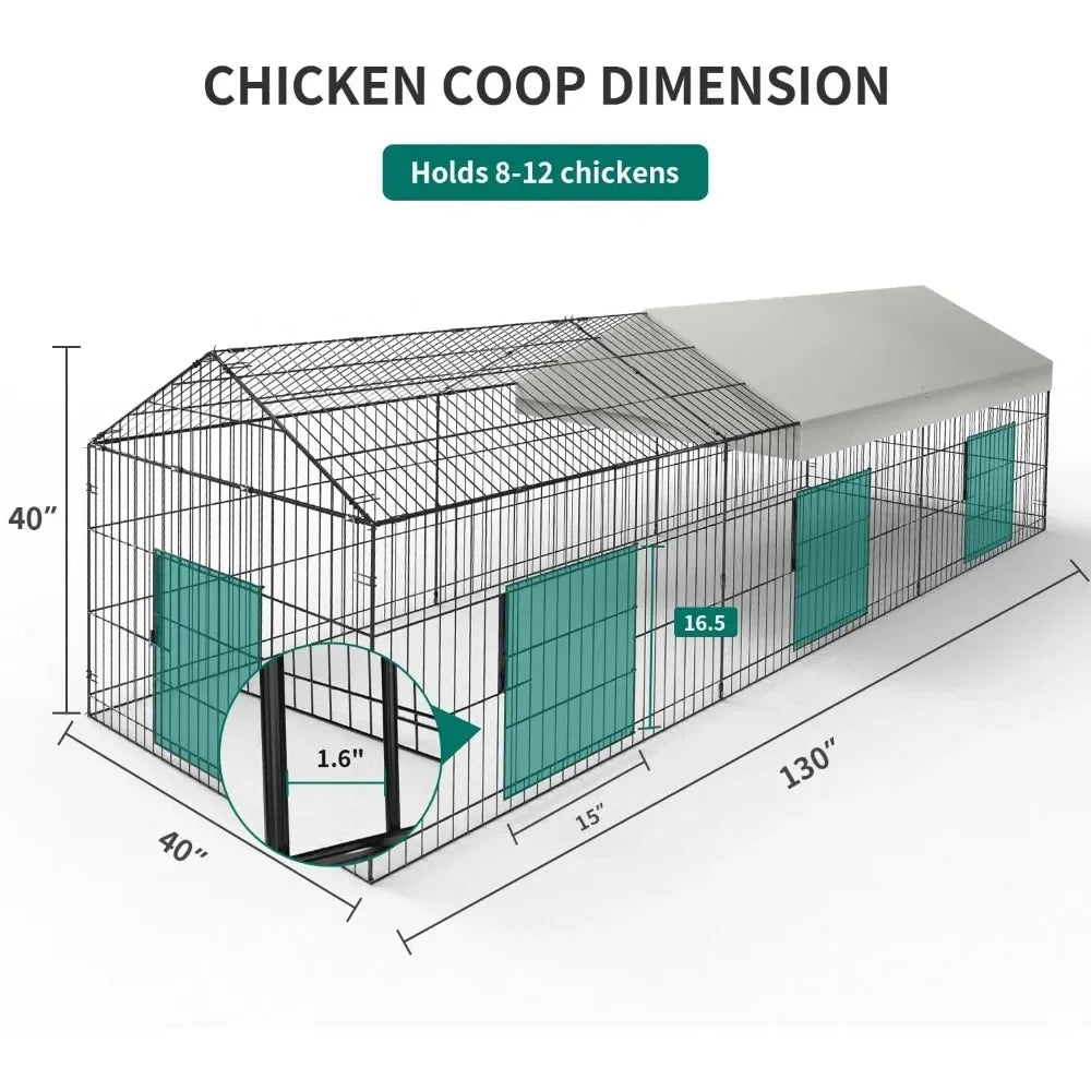 Chicken Coop Run 130” or 80" Length