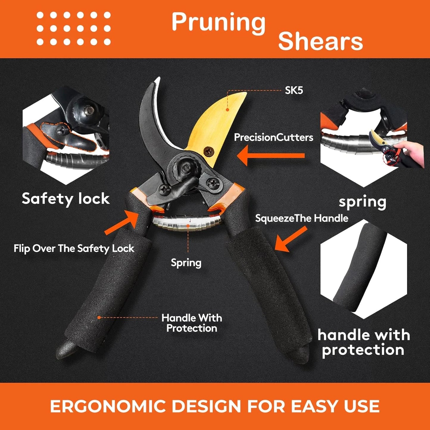 Titanium Bypass Pruning Shears