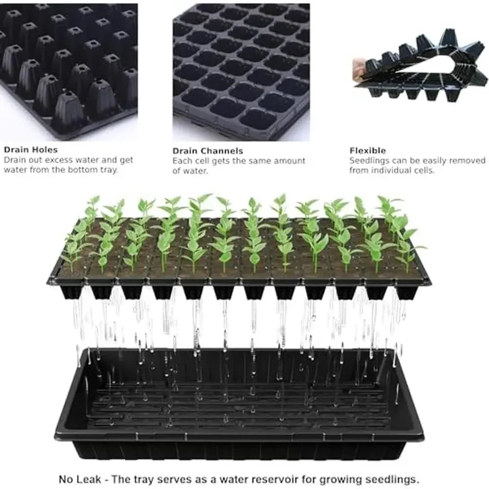 20 Pack 1020 Seed Starting Trays And 72 Cell Plugs