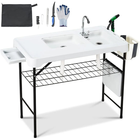 Fish Cleaning Table with Sink