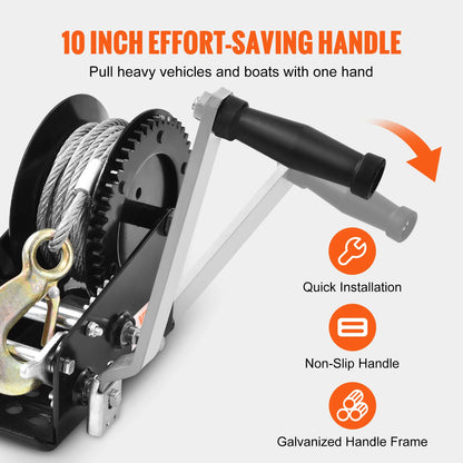 Heavy Duty Hand Crank Winch