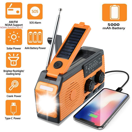 Hand Crank Emergency Solar Power Radio