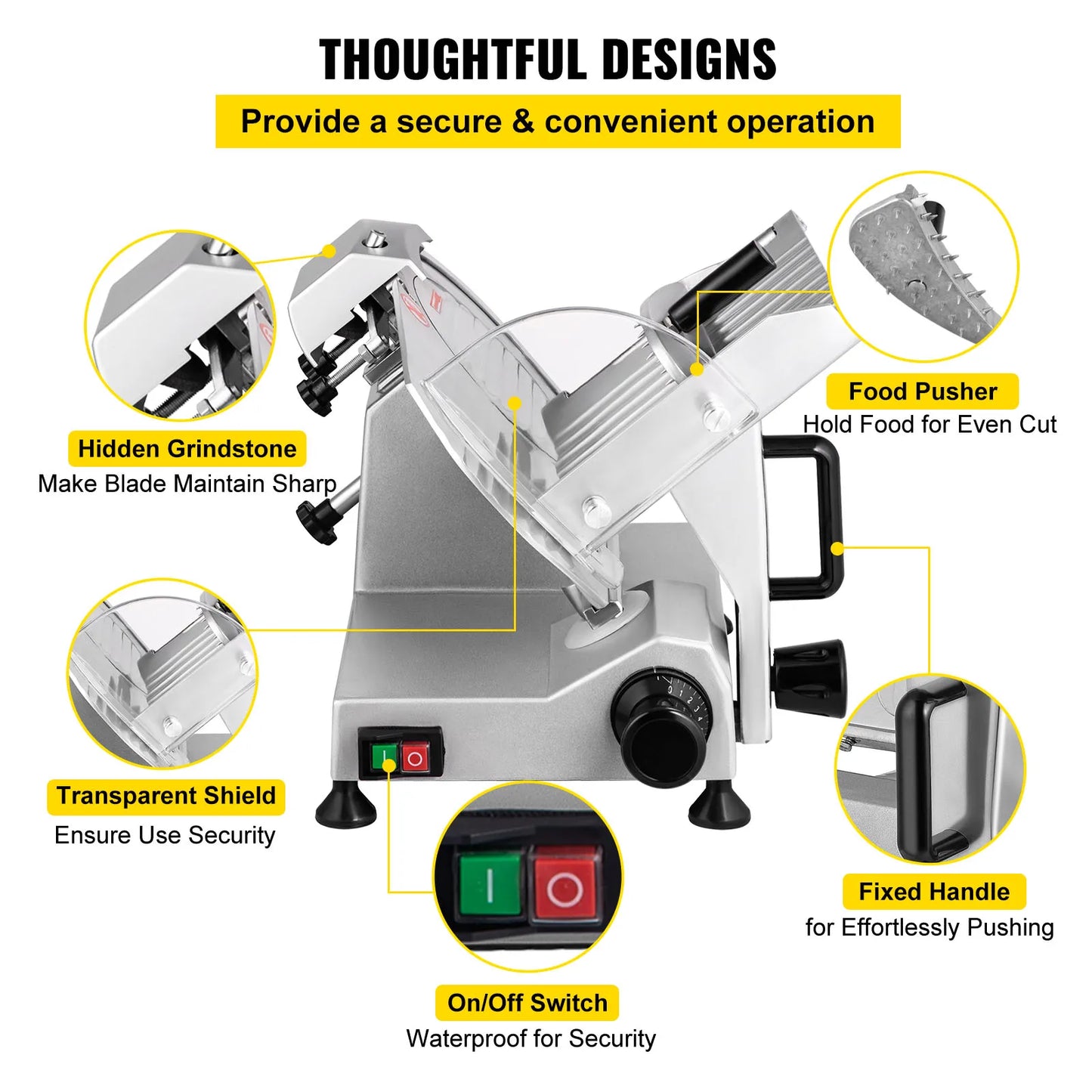 Electric Meat Slicer 200W/240W/320W/340W Options