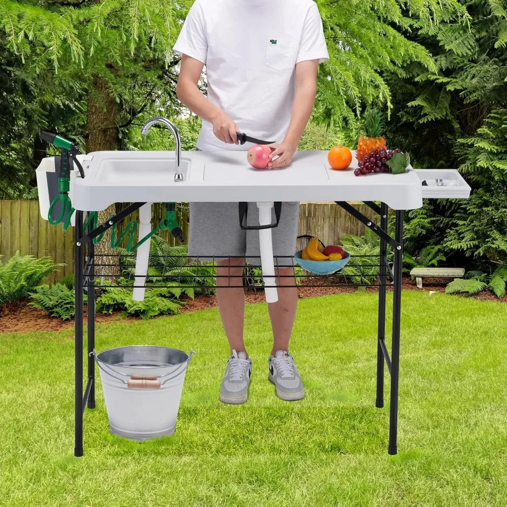 Fish Cleaning Table with Sink