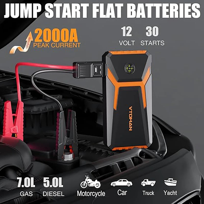 2000A  Jump Starter Power Bank