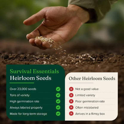 144 Pack Heirloom Vegetable Seeds