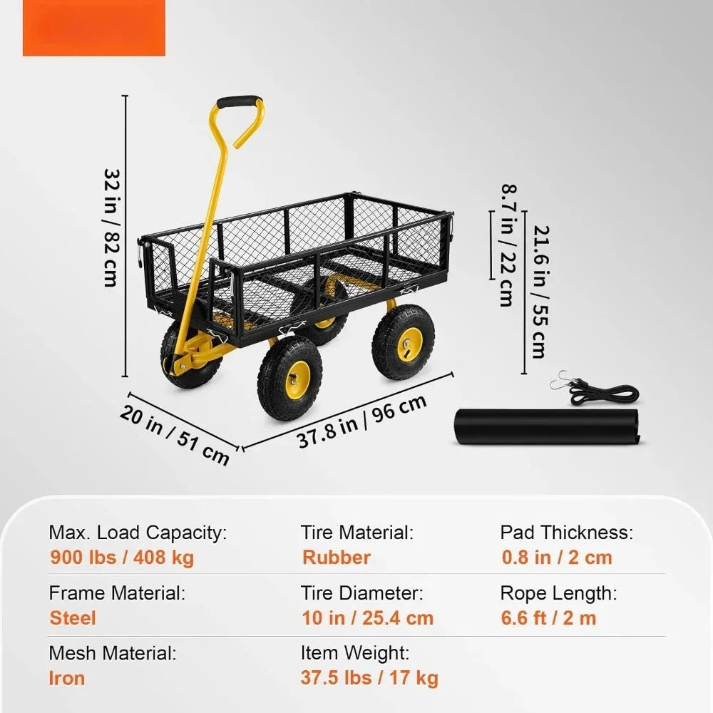 Heavy Duty Steel Garden Cart